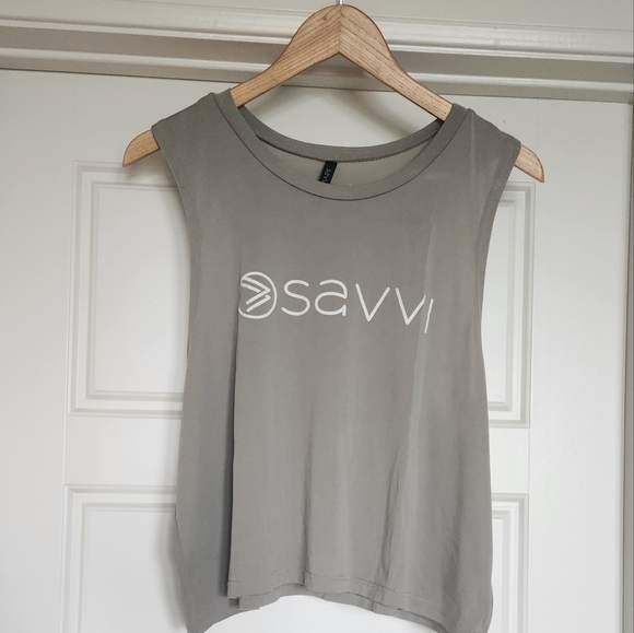 Savvi Tops - SAVVI - Grey Tank - Medium